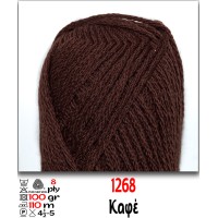 Κρεπέ Μολοκότου 1268 Καφέ Σοκολά, art. 513, Ολόμαλλο